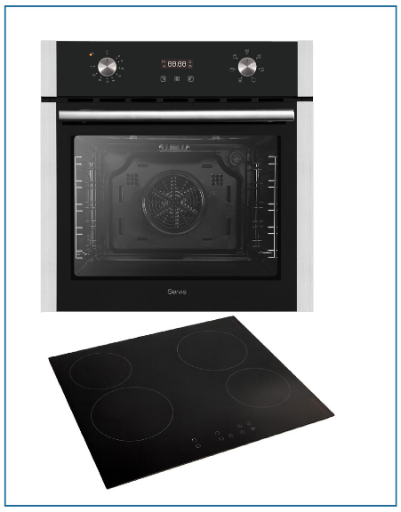 S25CPSS Digital Fan Oven and Touch Hob Stainless Steel