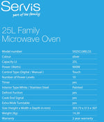 Load image into Gallery viewer, S925CLMELSS 25Ltr 900w Family Size Microwave Digital Control

