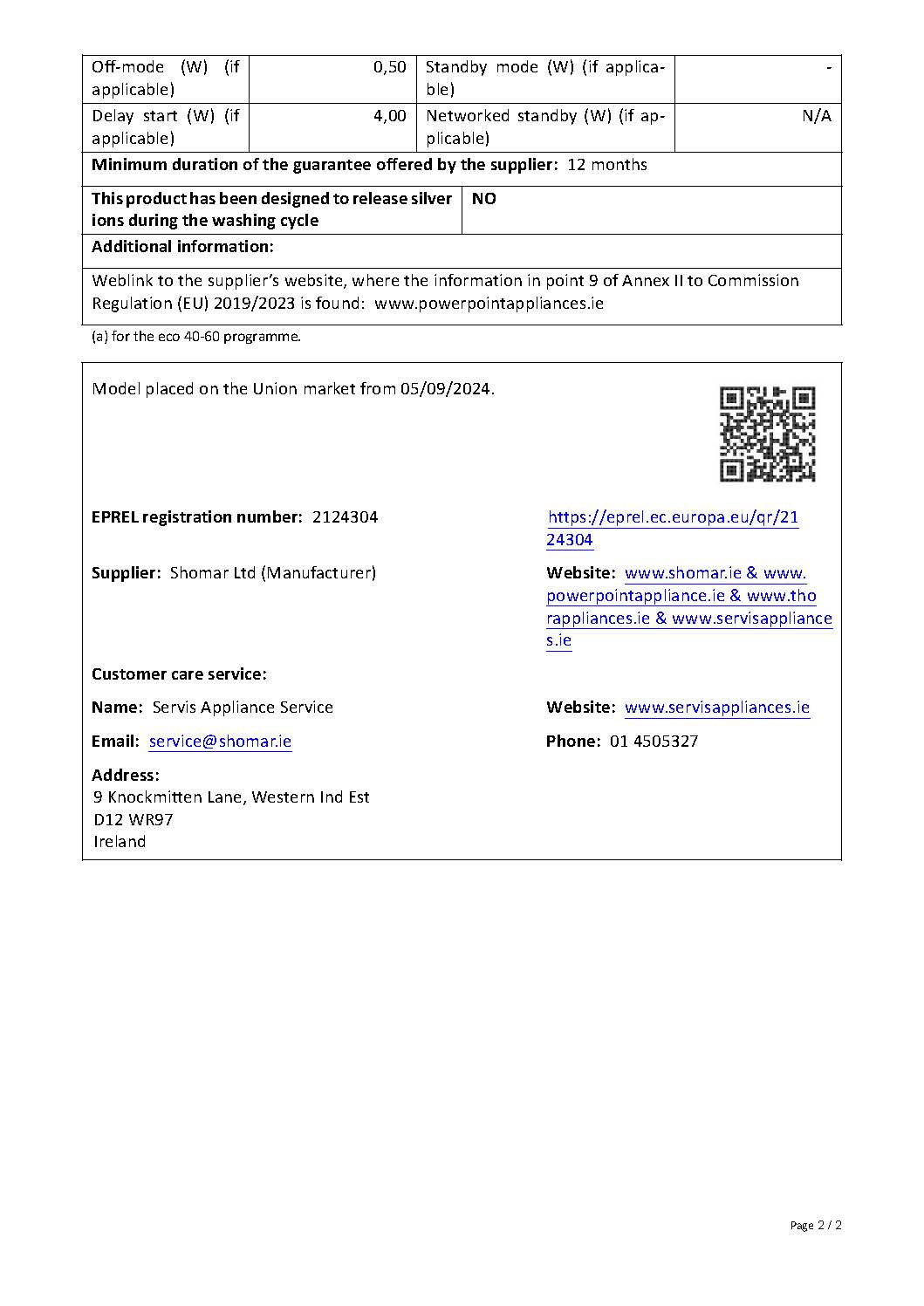 S35149SKW-A 9kg 1400 RPM Inverter Motor A Class - Image 3